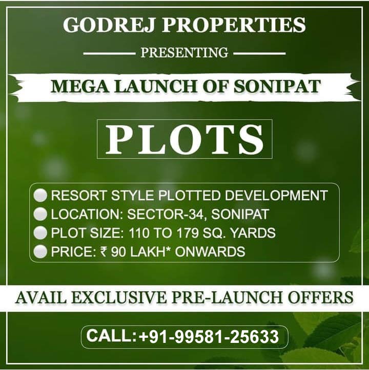 Godrej Plots in Sector 34 Sonipat