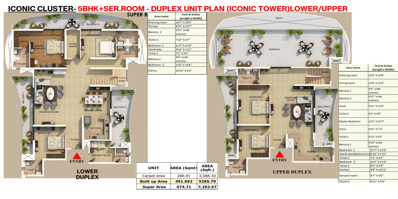 Gaur Aspire Leisure Park 5 BHK Floor Plan