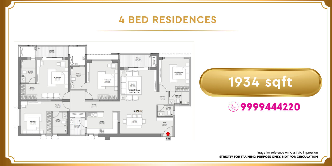 Godrej Elaris 4 BHK Floor Plan