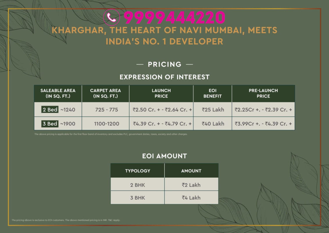 Godrej Varanya Price List